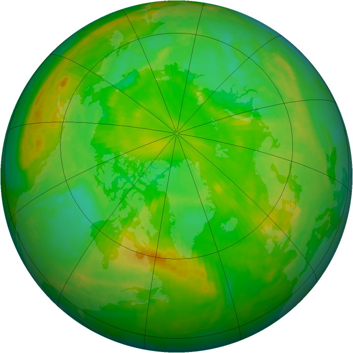 Arctic ozone map for 27 June 2002